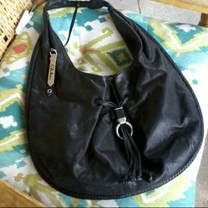 COLE HAAN BLACK LEATHER SHOULDER BAG